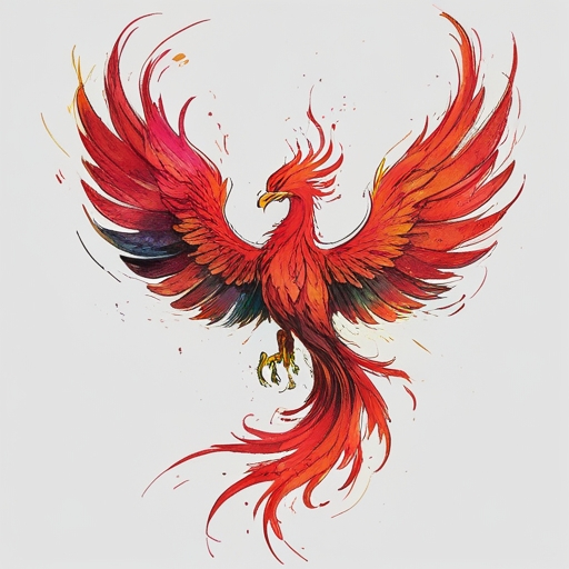 Crimson Path of the Phoenix’s Radiance Tattoo idea