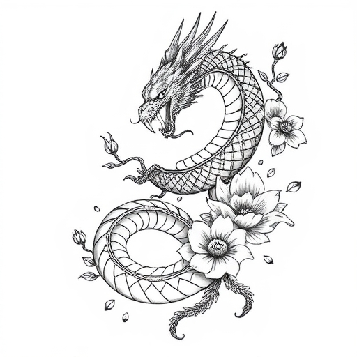 Silver Serpent’s Embrace Tattoo idea