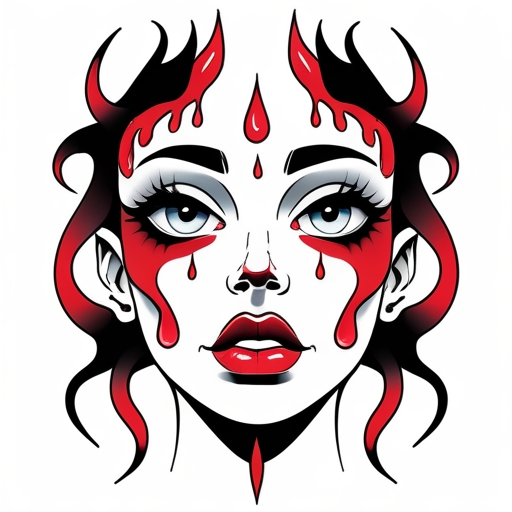 Crimson Tears of Life Tattoo idea
