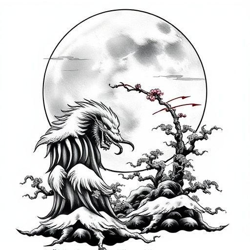 Blood Moon Rising Tattoo idea