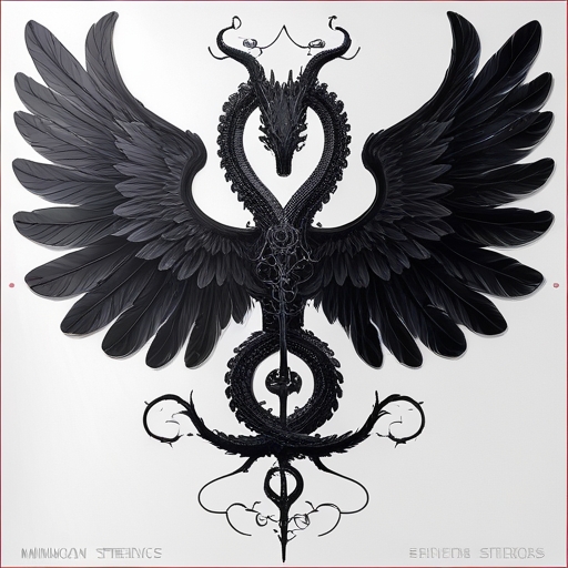 Crimson Serpent’s Wings of Destiny Tattoo idea