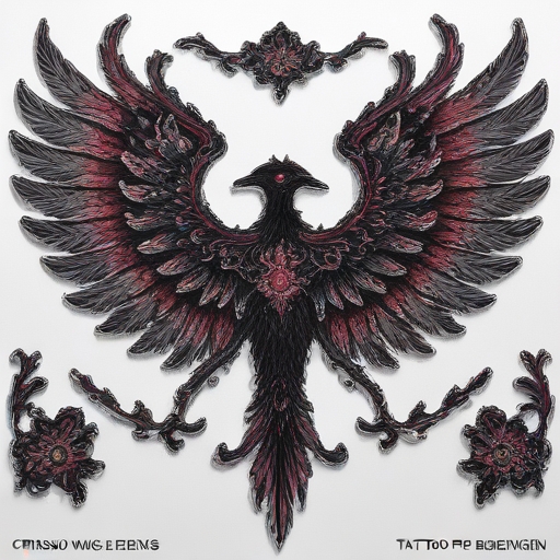 Crimson Wings of the Silent Phoenix Tattoo idea