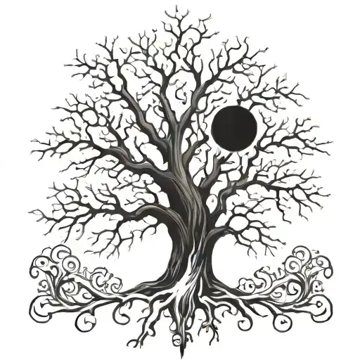 Black And White Bare Tree