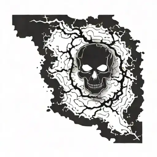 Top Down Island Topography Map