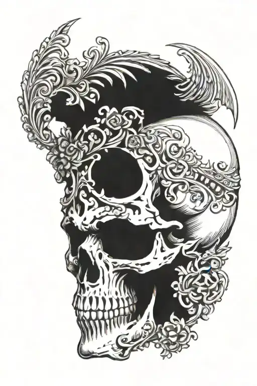 Skull In Greek Warrior