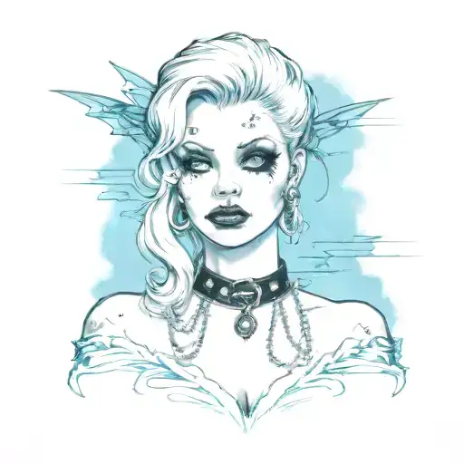 Sissy Bimbo With Collar And Chain Leash