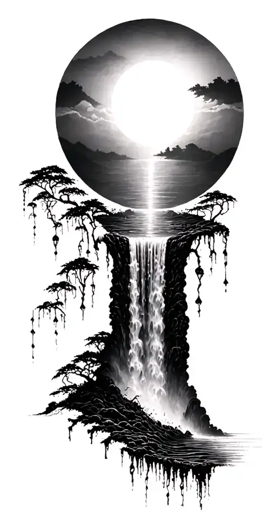 Sun Becomes A Waterfall