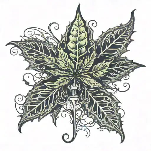Phelbotomy Weed Leaf Intertwined