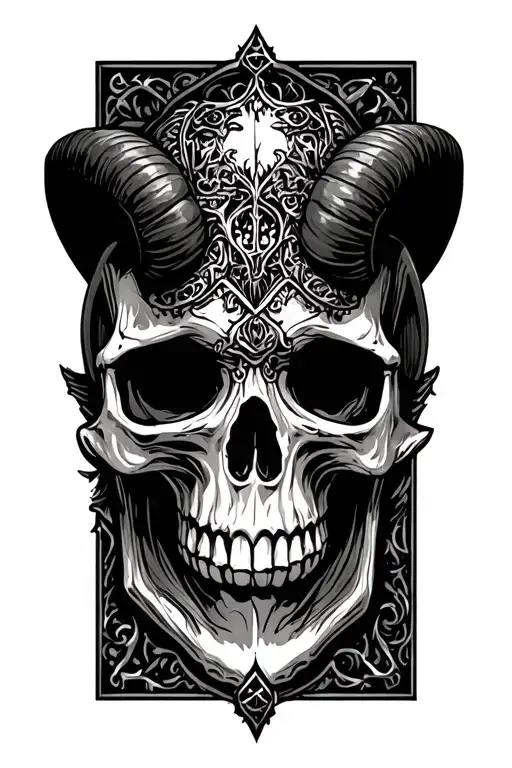 Aries Skull Surrounded