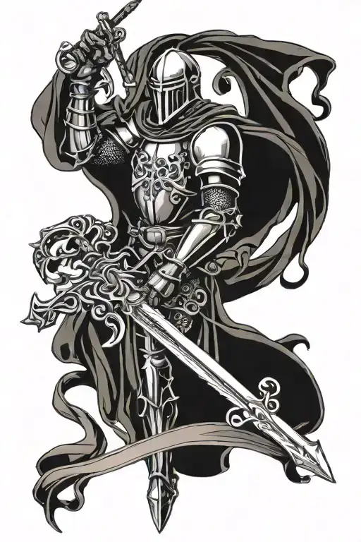 Knight Slaying Cancer Ribbon