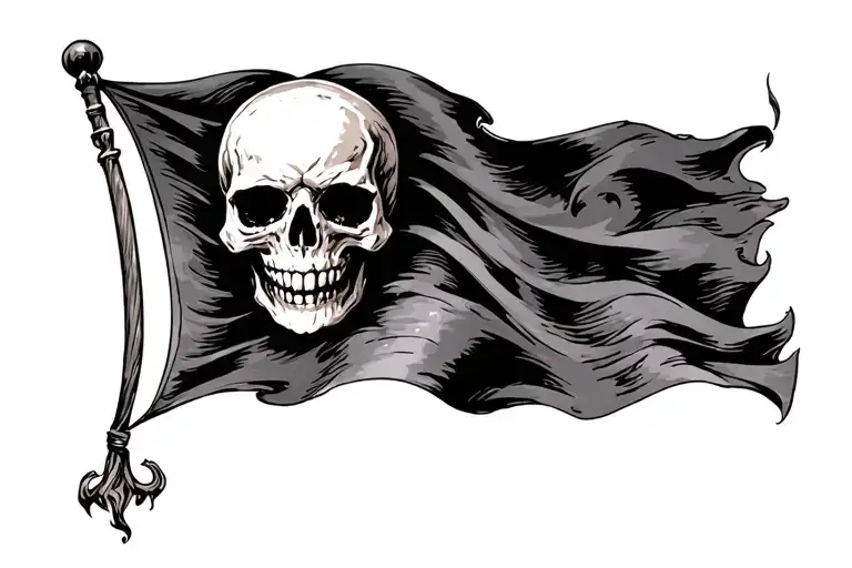 Skull In Teeth Flag