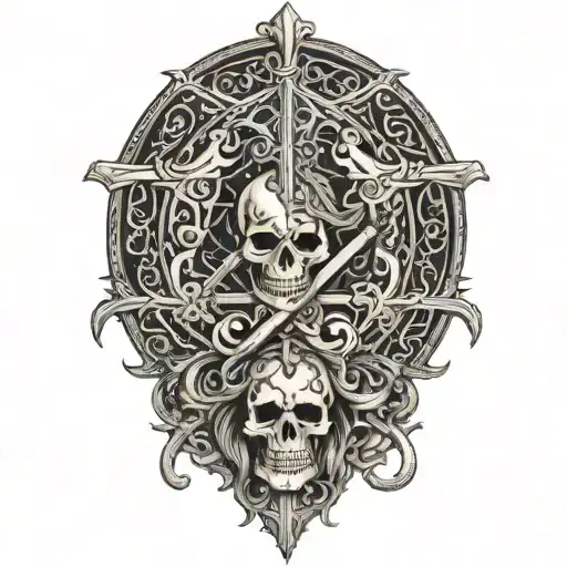 Reeper Scythe Midevil With Skull