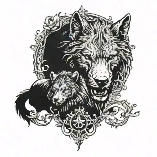 Wolf And Lion
