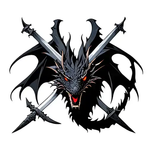Red Eyes Black Dragon With Swords Of Revealing Light Surround It