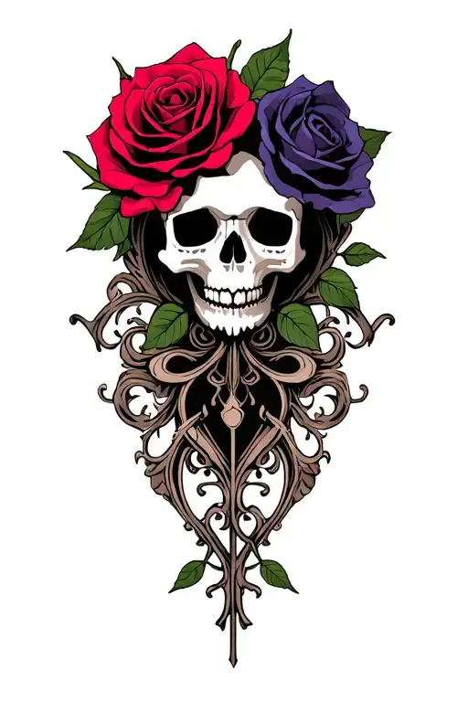 Skull And Roses