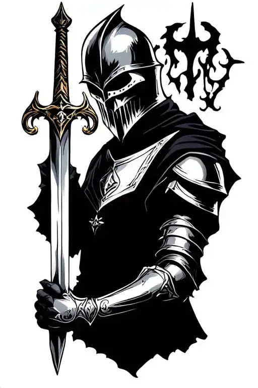 Knight Holding A Sword