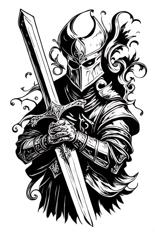 Knight Holding A Sword