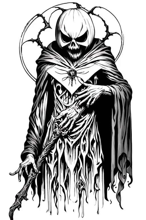 Pumpkin Head Reaper Full Body