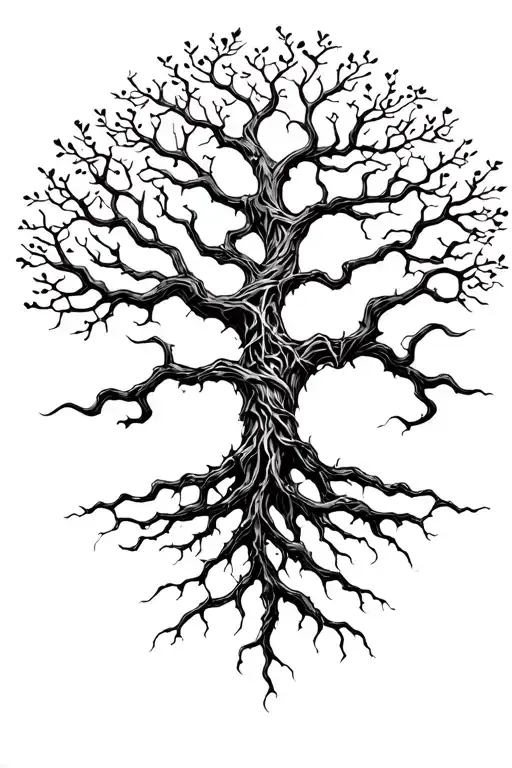 Tree Of Life Intertwined Within Its Intricate