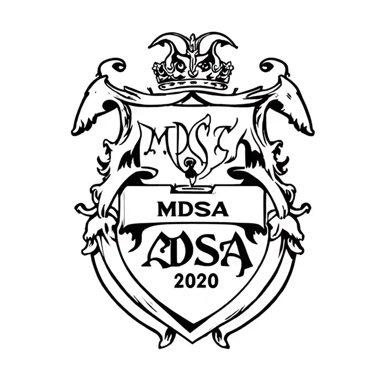 Family Seal Incorporating A Dog And The Family Name Mdsa And Year 2020