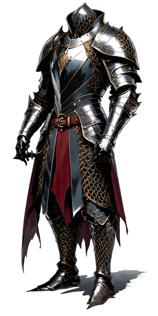 Realistic Armor With Mix Of Plating Chainmail And Buckles