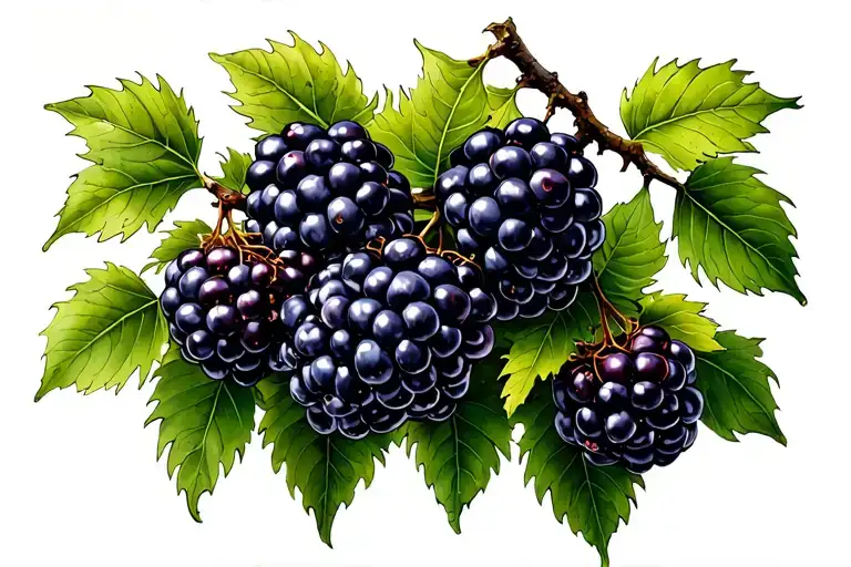 Blackberry Fruit Tree Branch