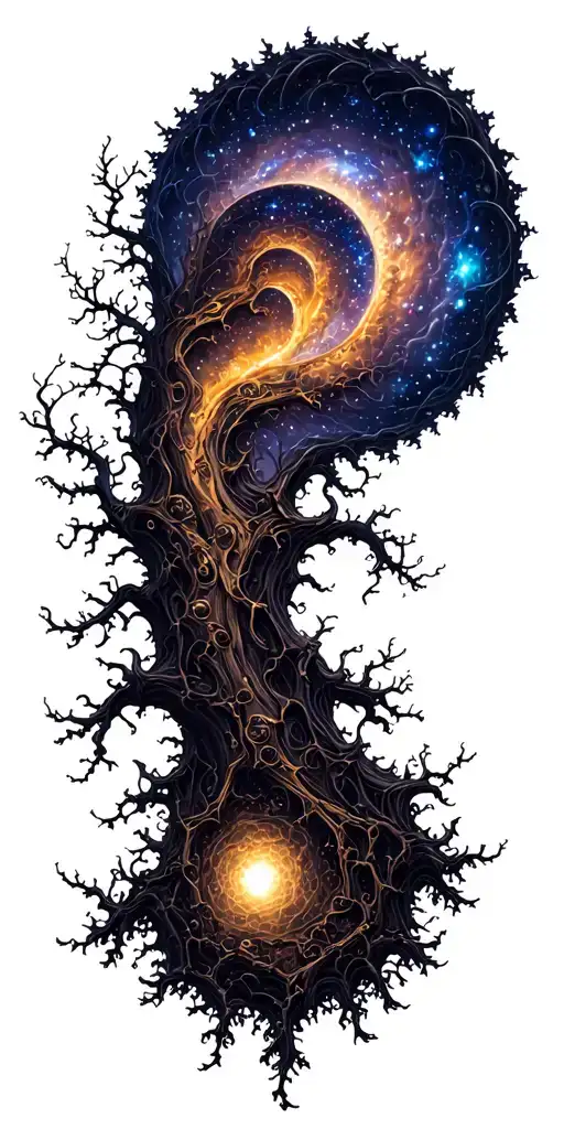 Fractal Tree Branch Representing The Universe