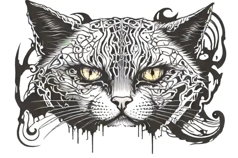 Cat With Wire With Bleeding Eye