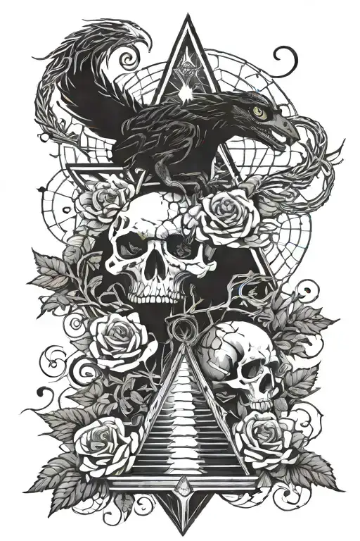 Snake Roses Pyramid Trees Roses Crows Moons Stars Waterfalls