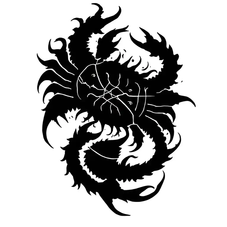 Scorpio Zodiac And Leo Zodiac Sign Intertwined Leading To A Pisces