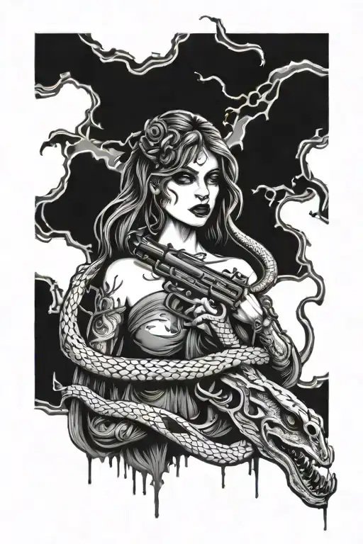 Crying Python With A Laser Gun