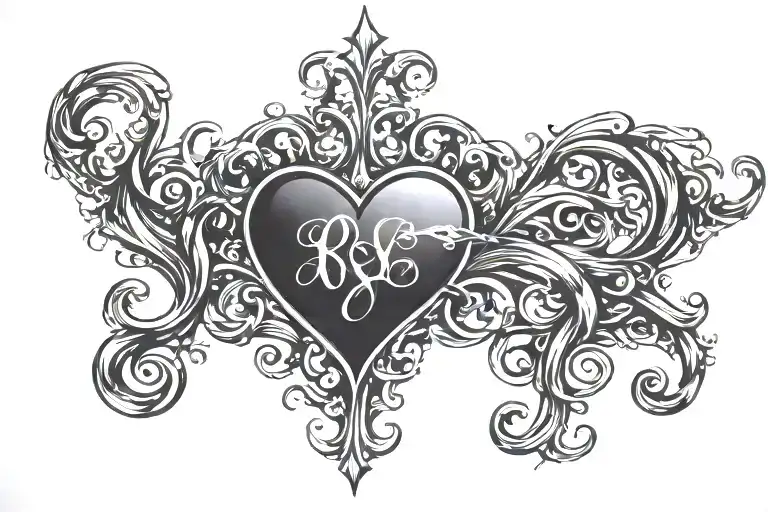 Heart And Infinity Line With Capital Letters