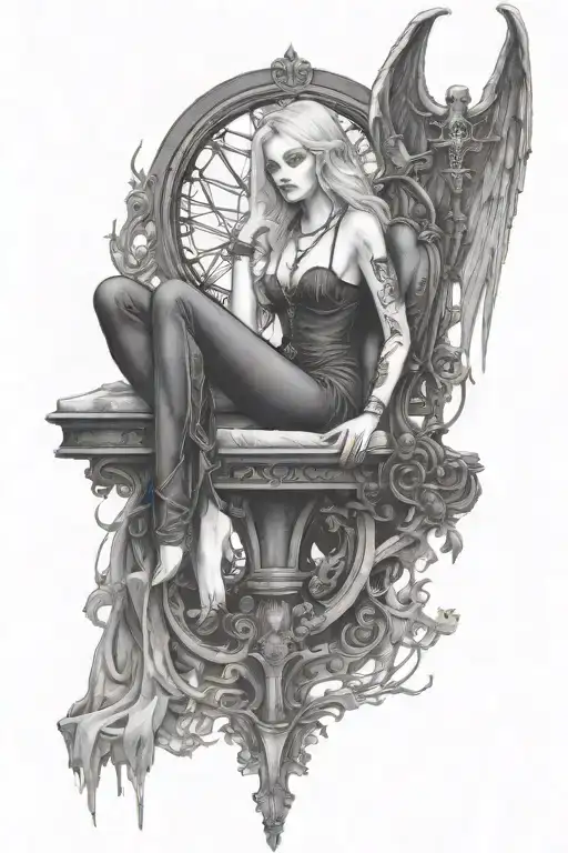 Libra Scale Sexy Girl Sitting