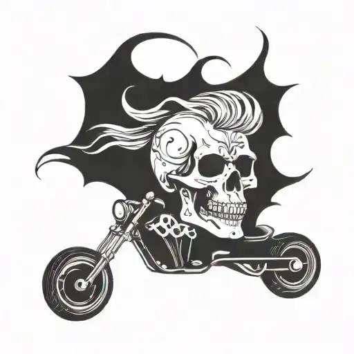 Drag Racing With A Skull