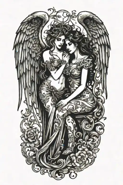 Sexy Angel And Devil Woman