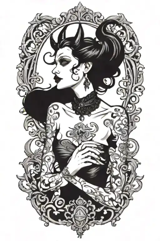 Sexy Devil Woman Posing