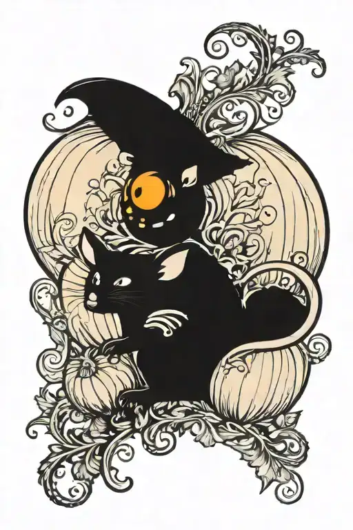 Mouse Sitting Inside Pumpkin