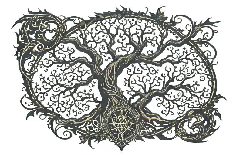 Yggdrasil With Vegwizer And Nameless Warrior