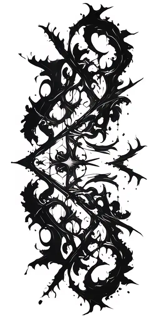 Thick Cyber Sigilism Gothic Brutalism Black Abstract Dynamic Modern Neogothic Dark