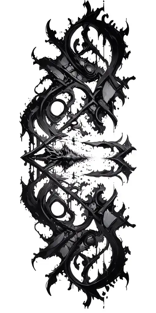 Thick Cyber Sigilism Gothic Brutalism Black Abstract Dynamic Modern Neogothic Dark