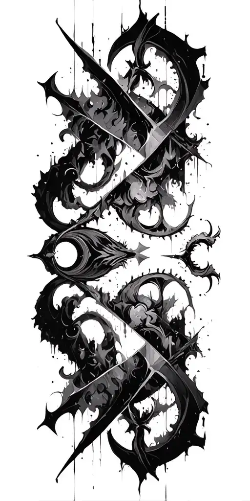 Gothic Brutalism Black Abstract Dynamic Modern Neogothic Dark