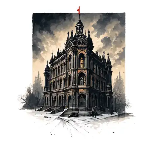 Soviet Architecture Tattoo Design