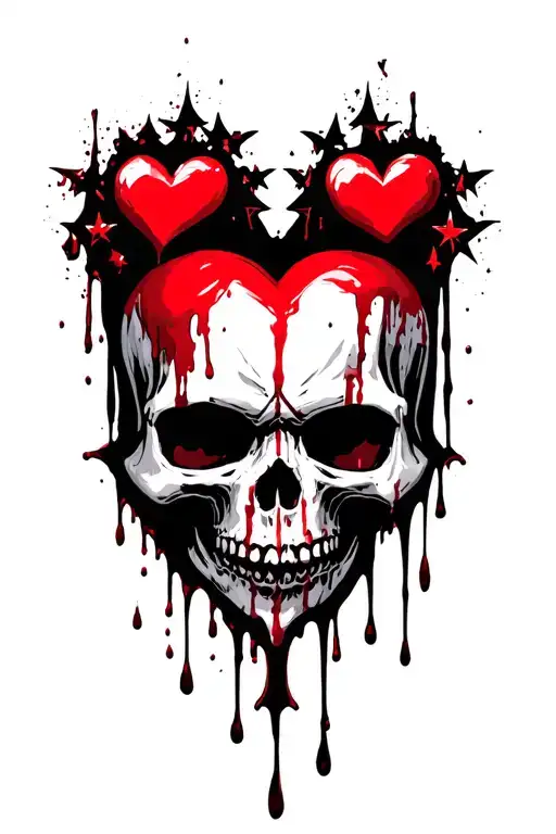 Assassins Creed Blood Dripping Hearts Skulls Stars