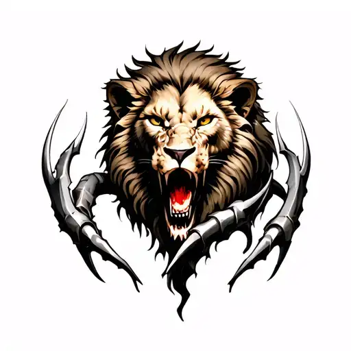 A Lion's Claws Ripping Through Flesh