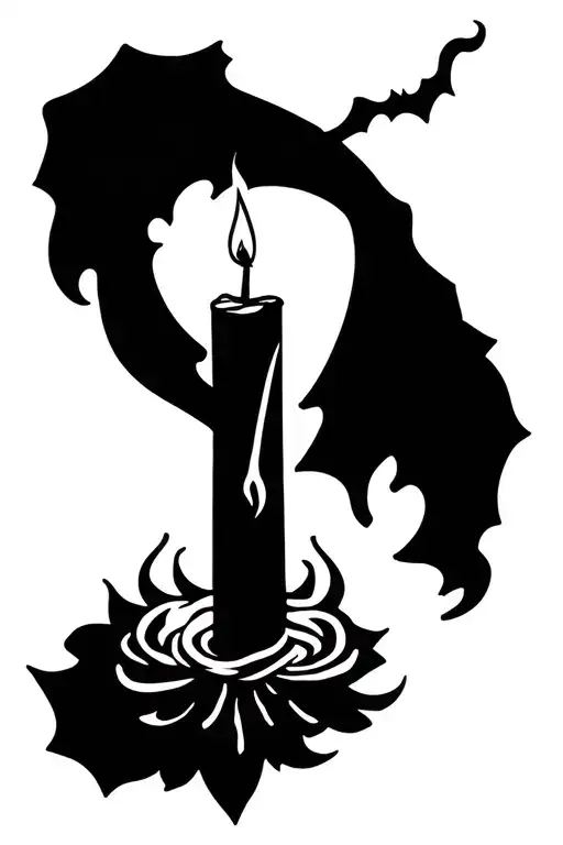 Gothic Candles With Sparkles Black Grey