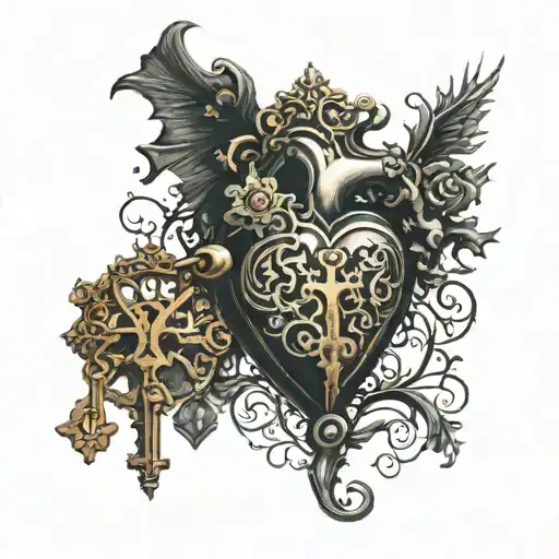 Human Heart Lock And Key