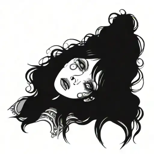 Black And White Anime Girl Character Horror Gothic Junji Ito Style