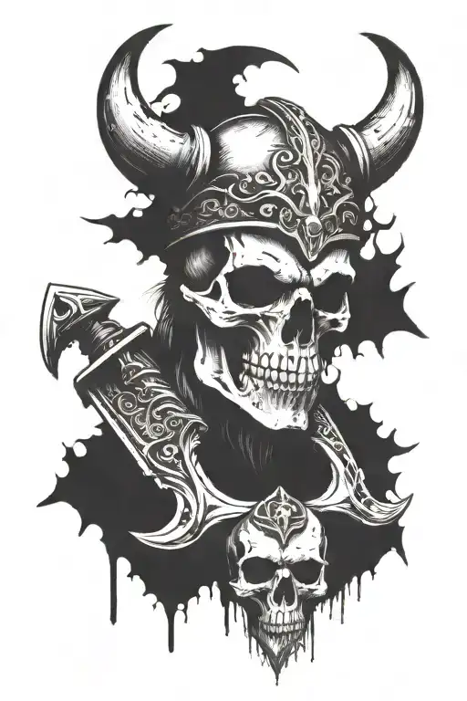 Viking Skull Wearing