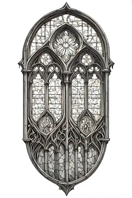 Church Stained Glass Windows In A Agotich Church