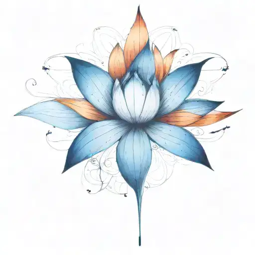 Dark Deep Intergalactic Blooming Lotus Flower